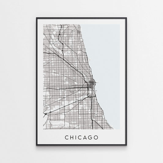 Chicago Map Print - Illinois USA
