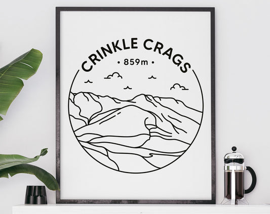 Crinkle Crags Print - Great Langdale, Cumbria, Lake District Poster