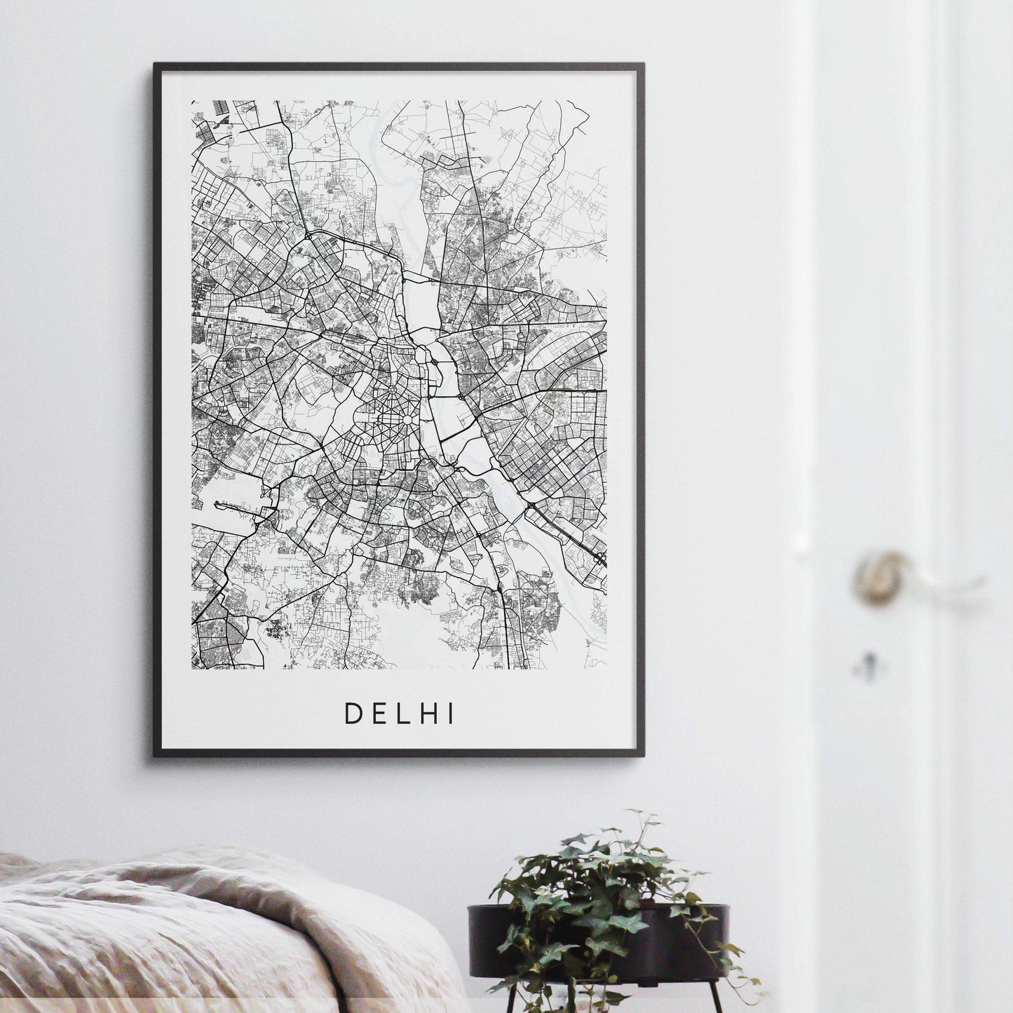 Delhi Map Print - India