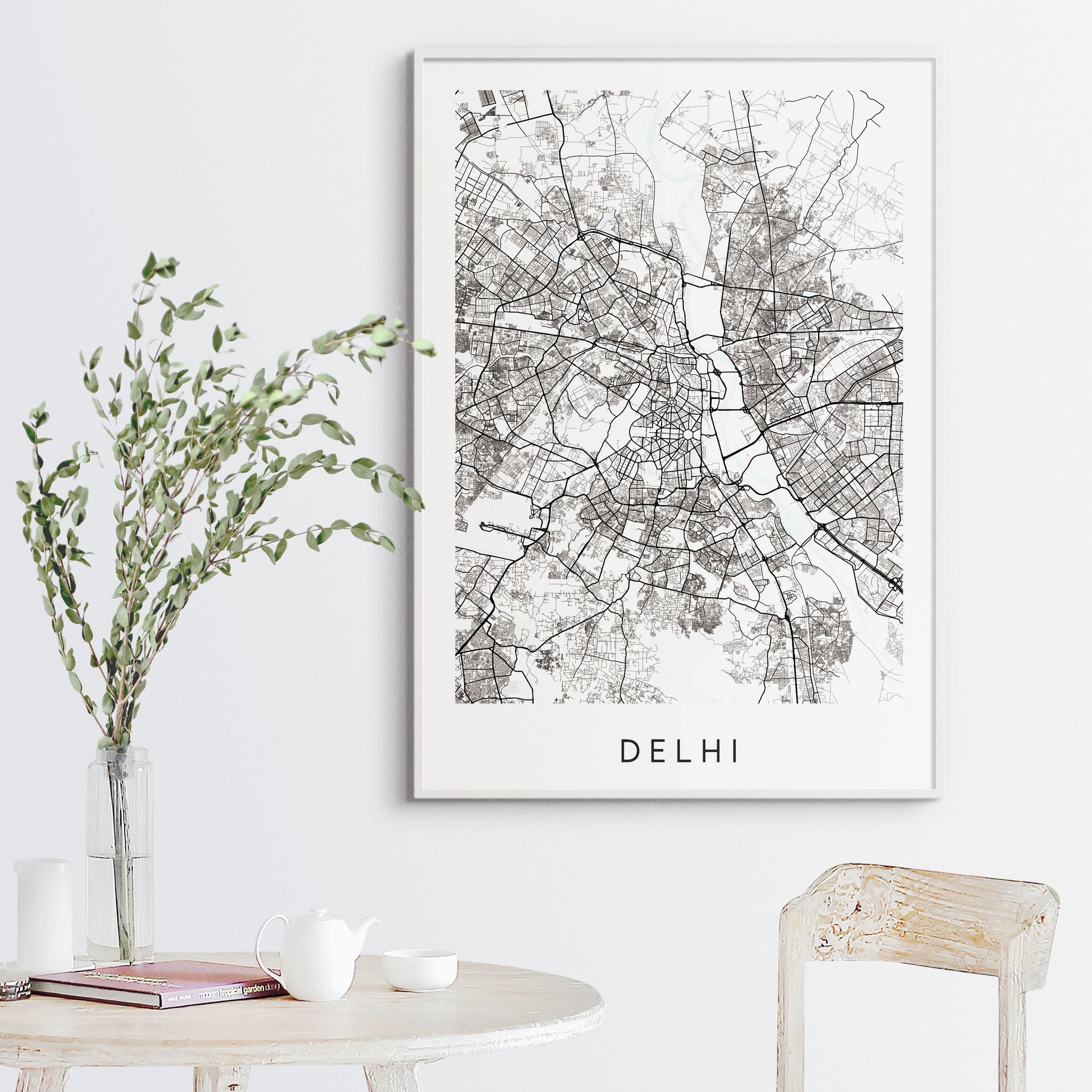 Delhi Map Print - India