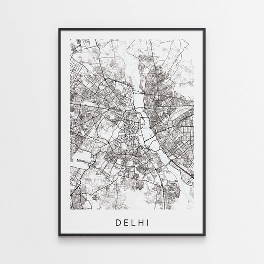 Delhi Map Print - India