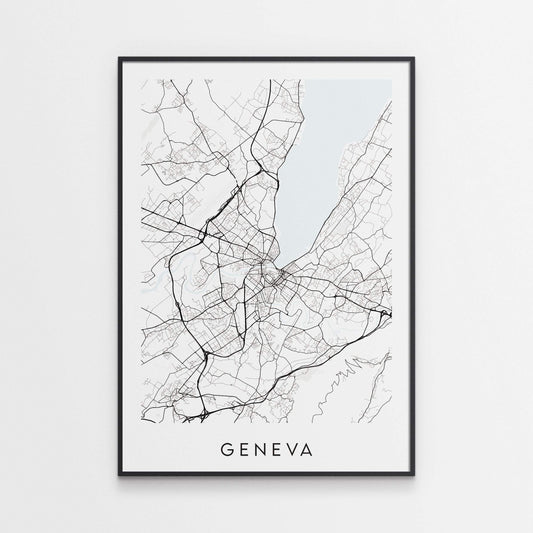 Geneva Map Print - Switzerland