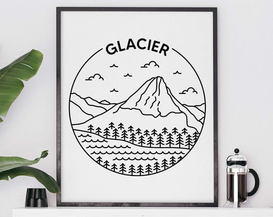 Glacier National Park Poster - Montana Print
