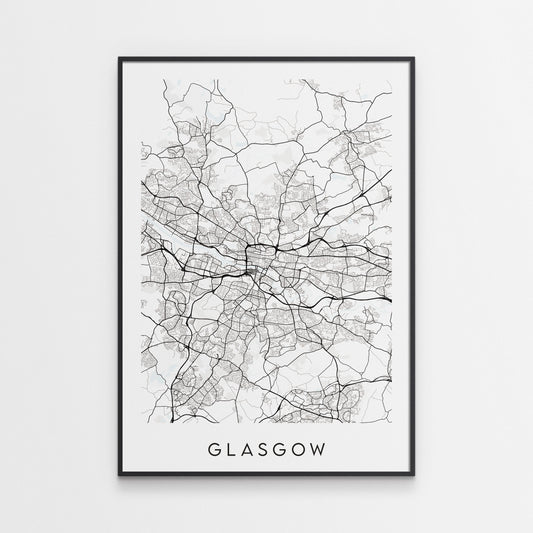 Glasgow Map Print - Scotland