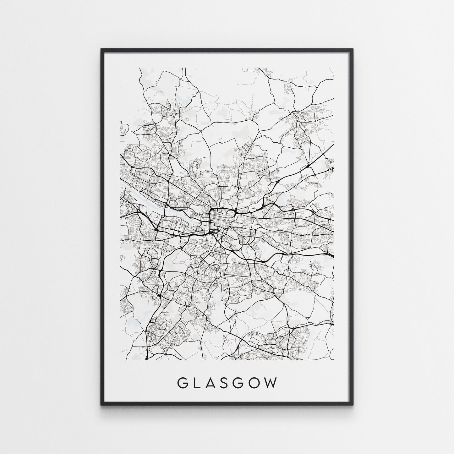 Glasgow Map Print - Scotland