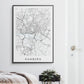 Hamburg Map Print - Germany