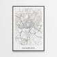 Hamburg Map Print - Germany