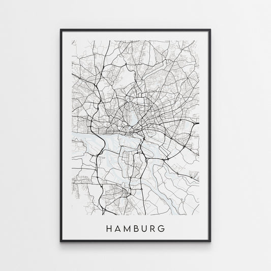 Hamburg Map Print - Germany