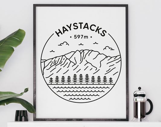 Haystacks Print - Cumbria, Lake District Poster