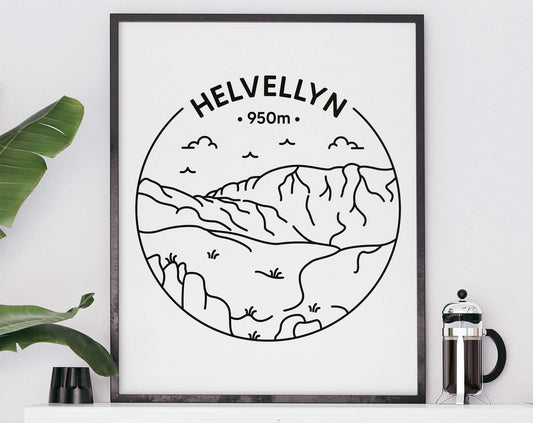 Helvellyn Print - Striding Edge, Lake District Poster
