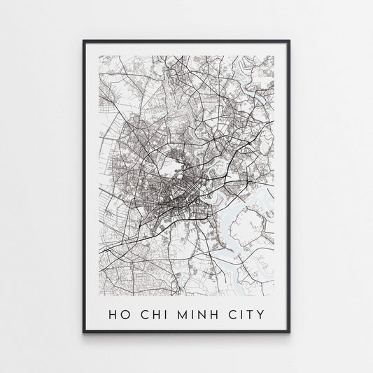 Ho Chi Minh City Map Print - Vietnam