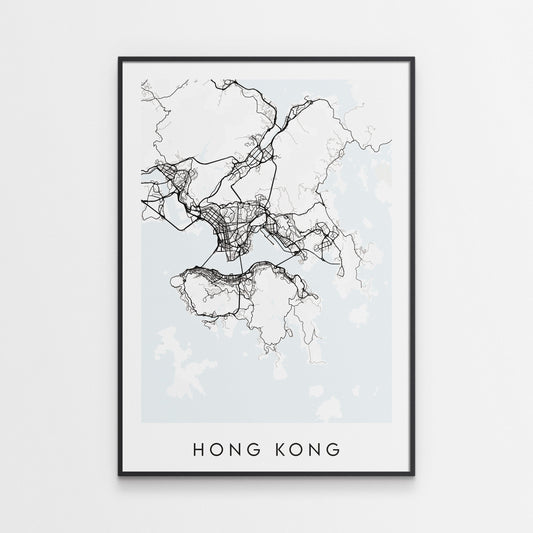 Hong Kong Map Print - Hong Kong