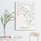 Cardiff City Poster - Cardiff City Stadium Football Map
