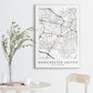 Manchester United Poster - Old Trafford Stadium Football Map