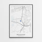 Reading FC Poster - Stadium Football Map