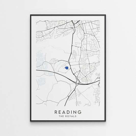 Reading FC Poster - Stadium Football Map
