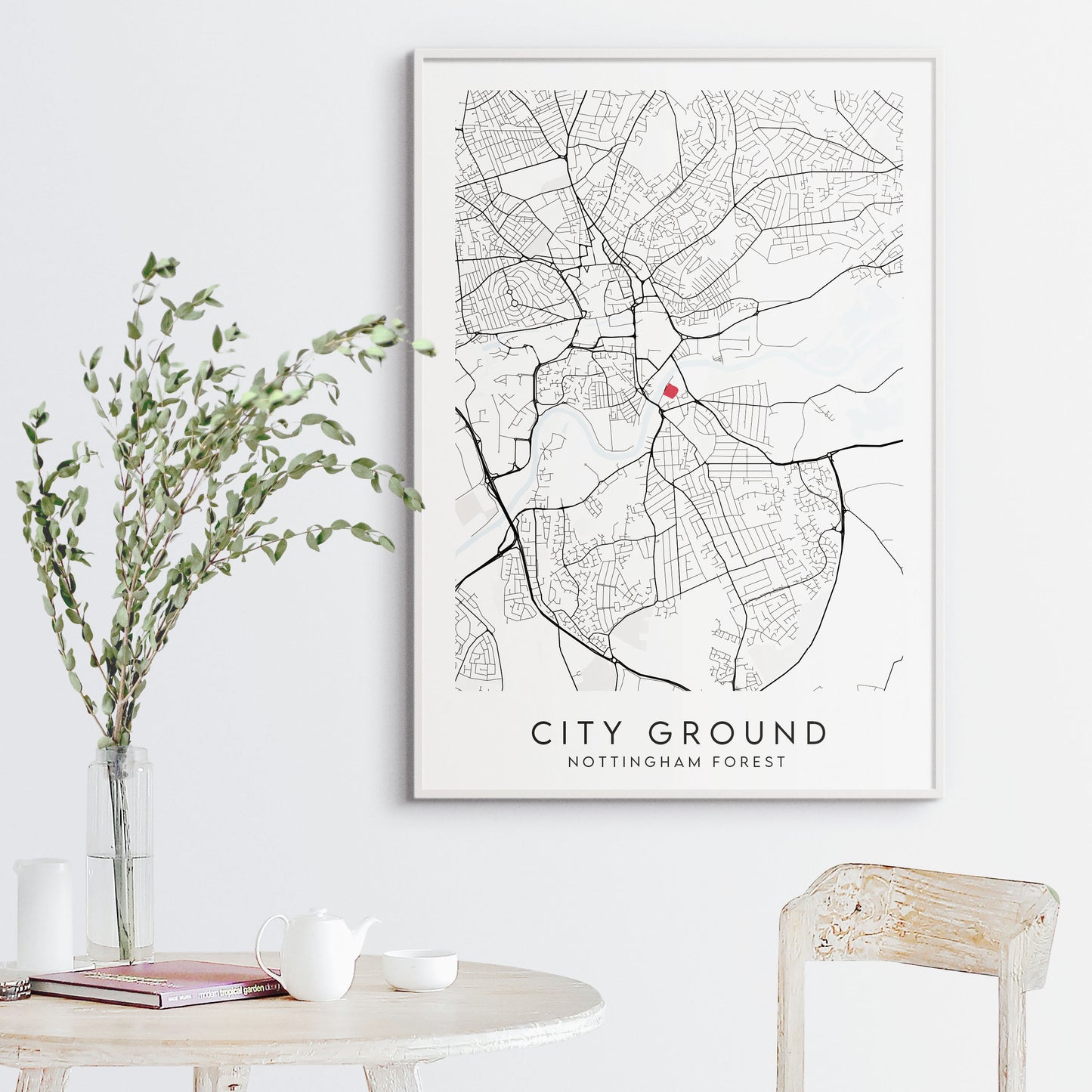 Nottingham Forest Poster - City Ground Stadium Football Map