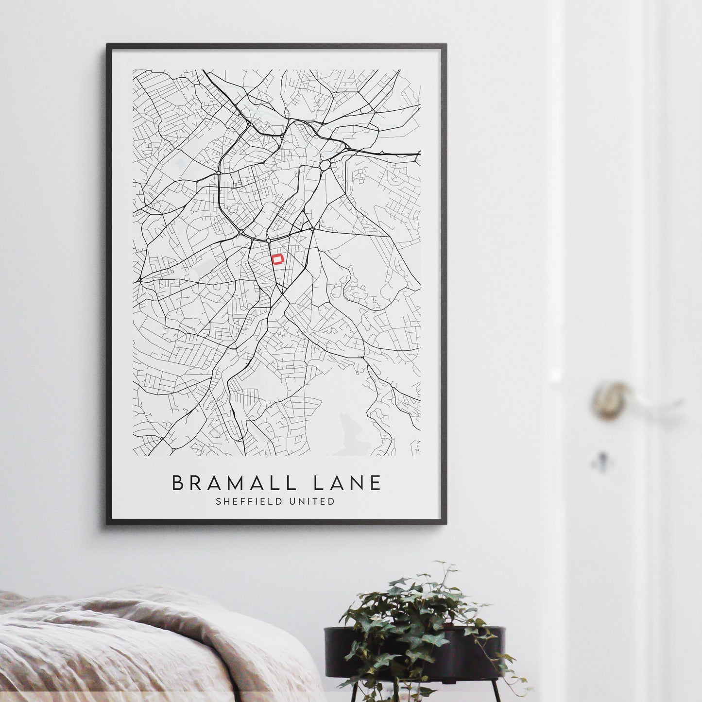 Sheffield United Poster - Bramall Lane Stadium Football Map