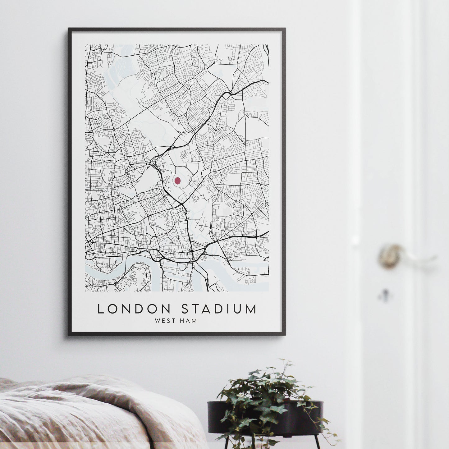 West Ham Poster - London Stadium Football Map