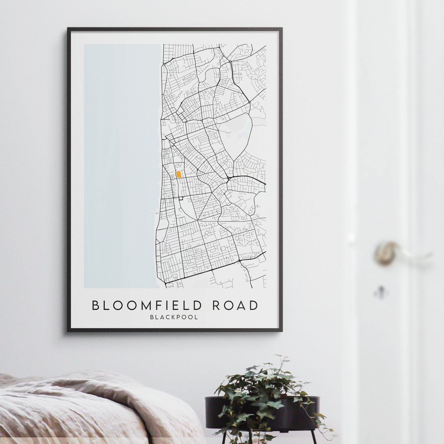 Blackpool FC Poster - Bloomfield Road Stadium Football Map