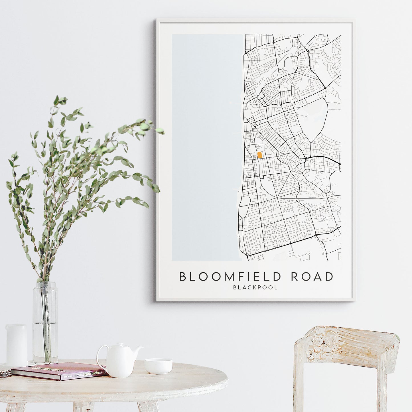 Blackpool FC Poster - Bloomfield Road Stadium Football Map