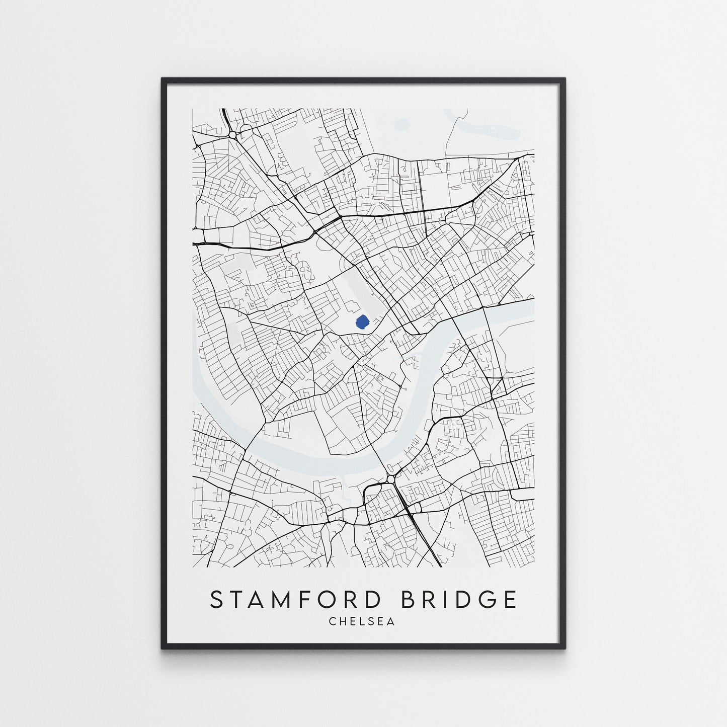 Chelsea FC Poster - Stamford Bridge Stadium Football Map