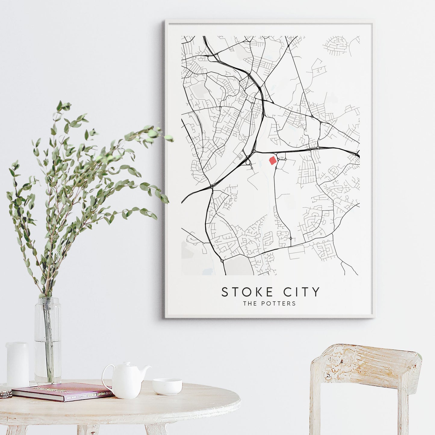 Stoke City Poster - The Potters - Stadium Football Map