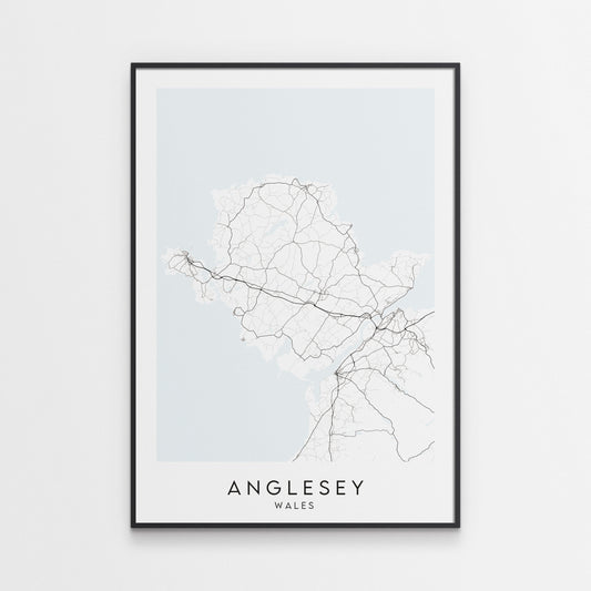 Anglesey Map Print - Wales