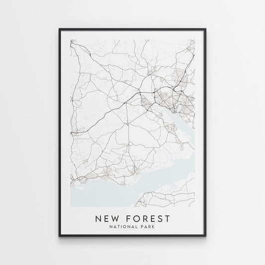 New Forest National Park Map Print