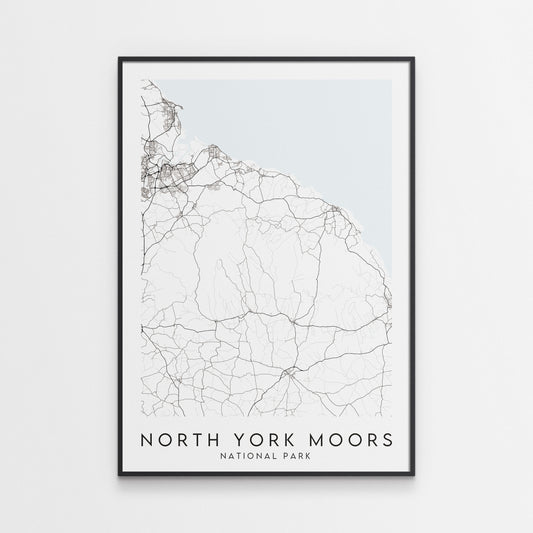 North York Moors National Park Map Print