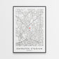 Arsenal Poster - Emirates Stadium Football Map