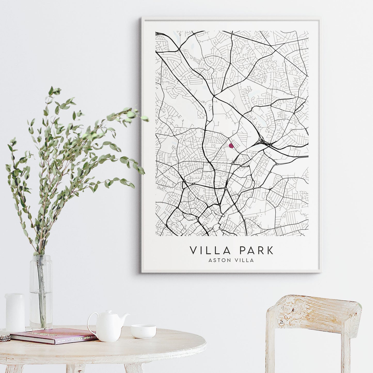 Aston Villa Poster - Villa Park Football Stadium Map