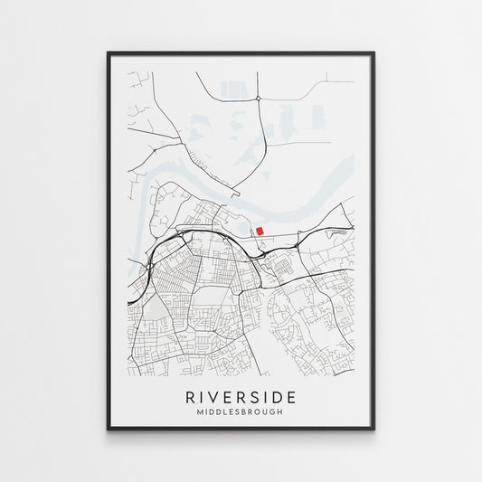 Middlesbrough FC Poster - Riverside Stadium Football Map