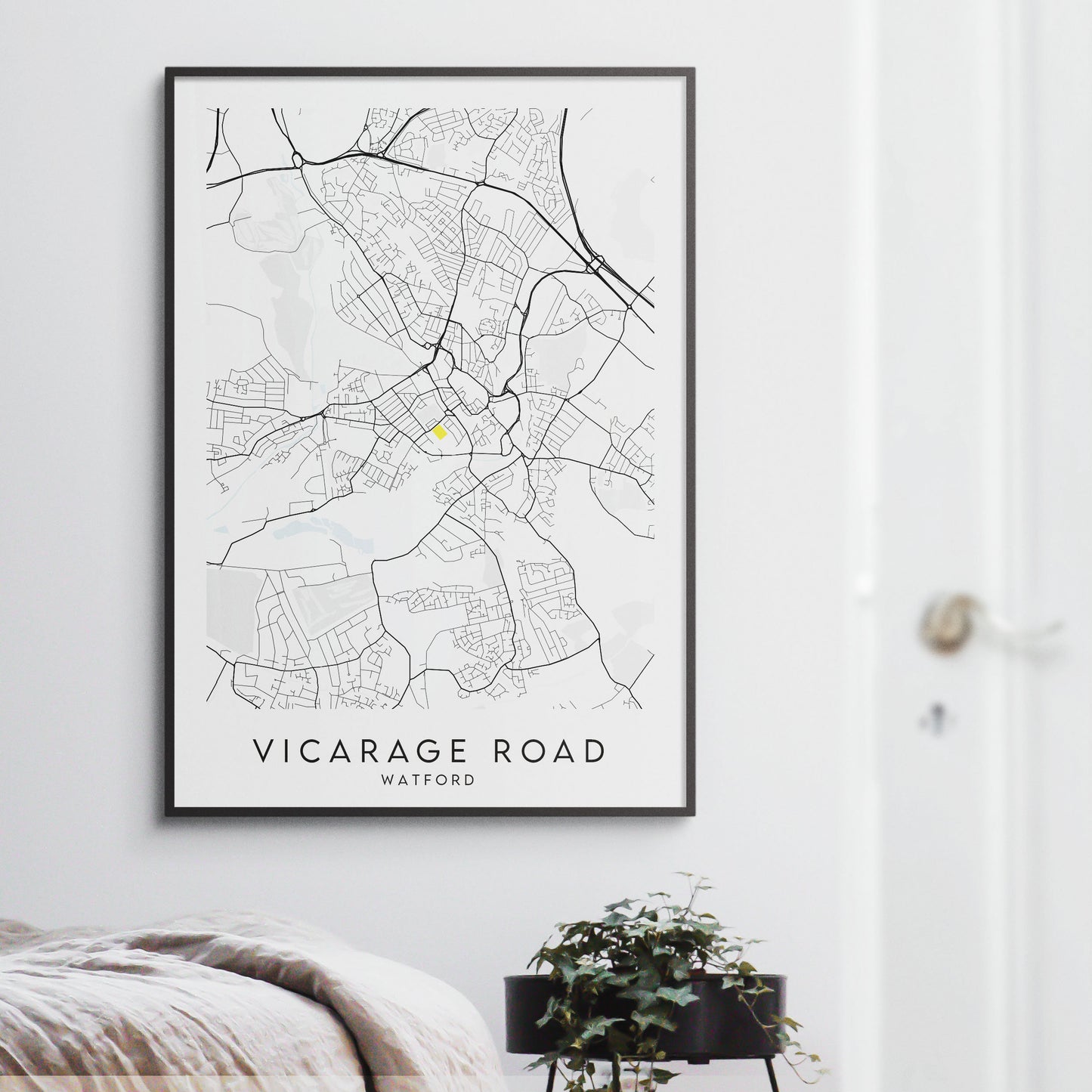 Watford FC Poster - Vicarage Road Stadium Football Map