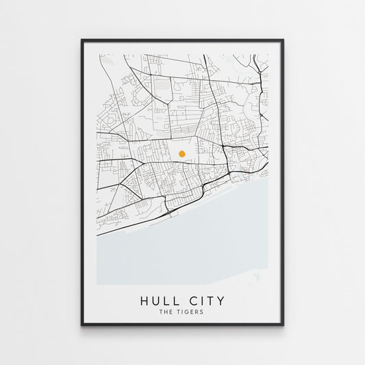 Hull City Poster - Stadium Football Map