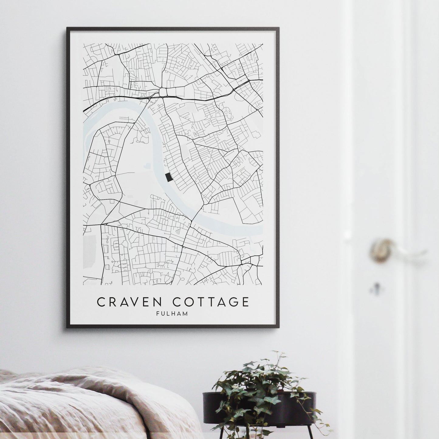 Fulham FC Poster - Craven Cottage Stadium Football Map