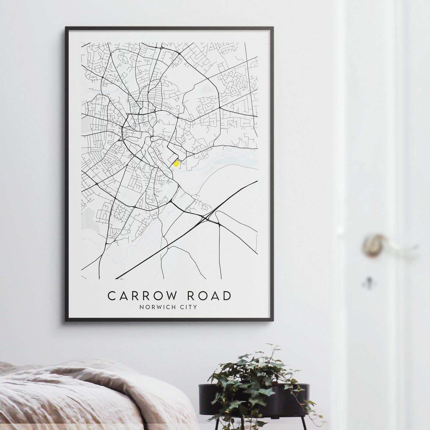 Norwich City Poster - Carrow Road Stadium Football Map