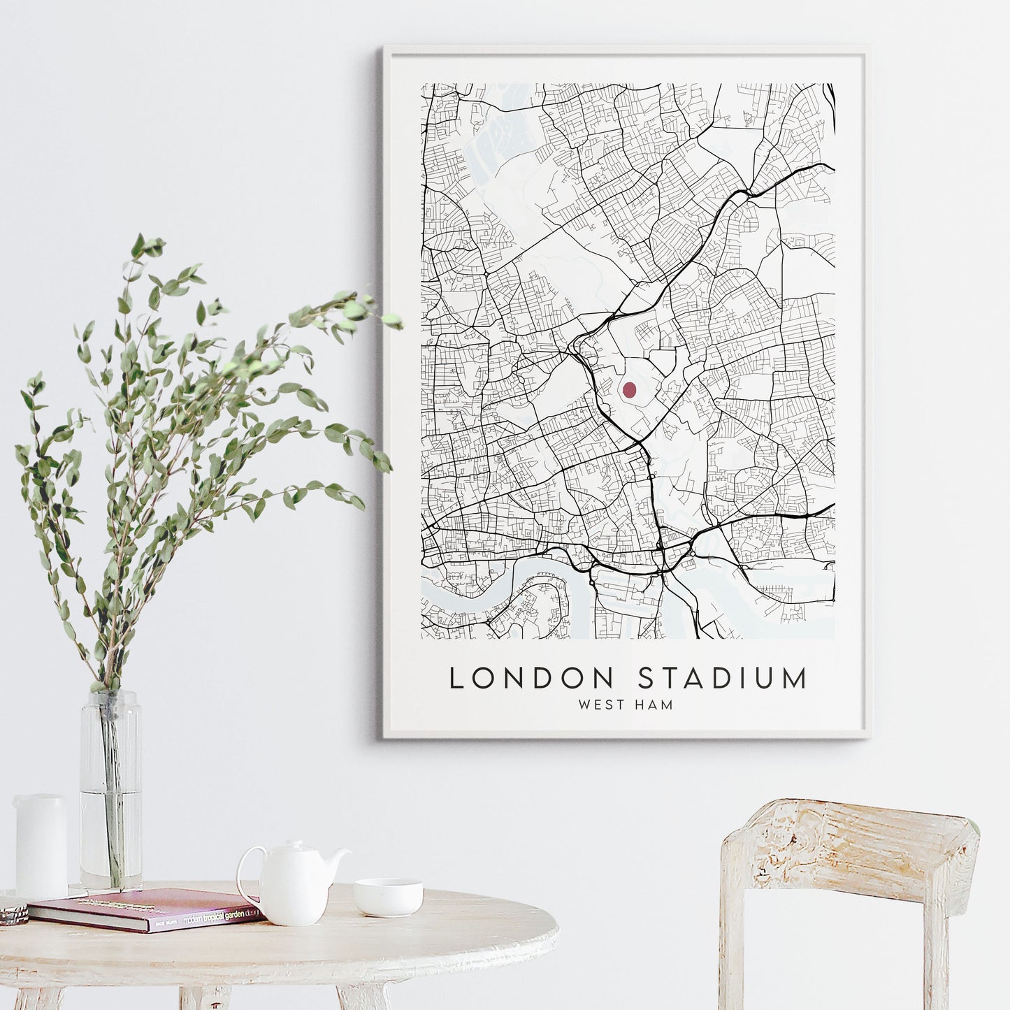 West Ham Poster - London Stadium Football Map