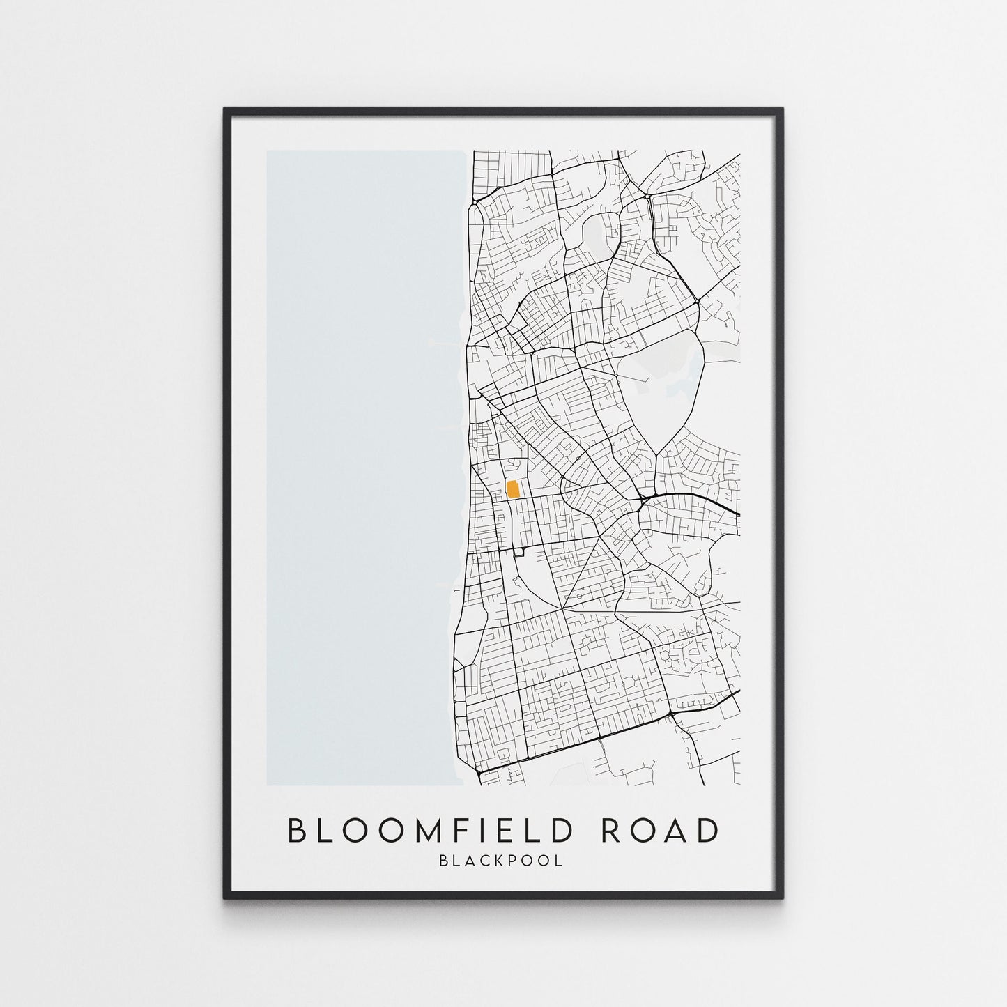 Blackpool FC Poster - Bloomfield Road Stadium Football Map