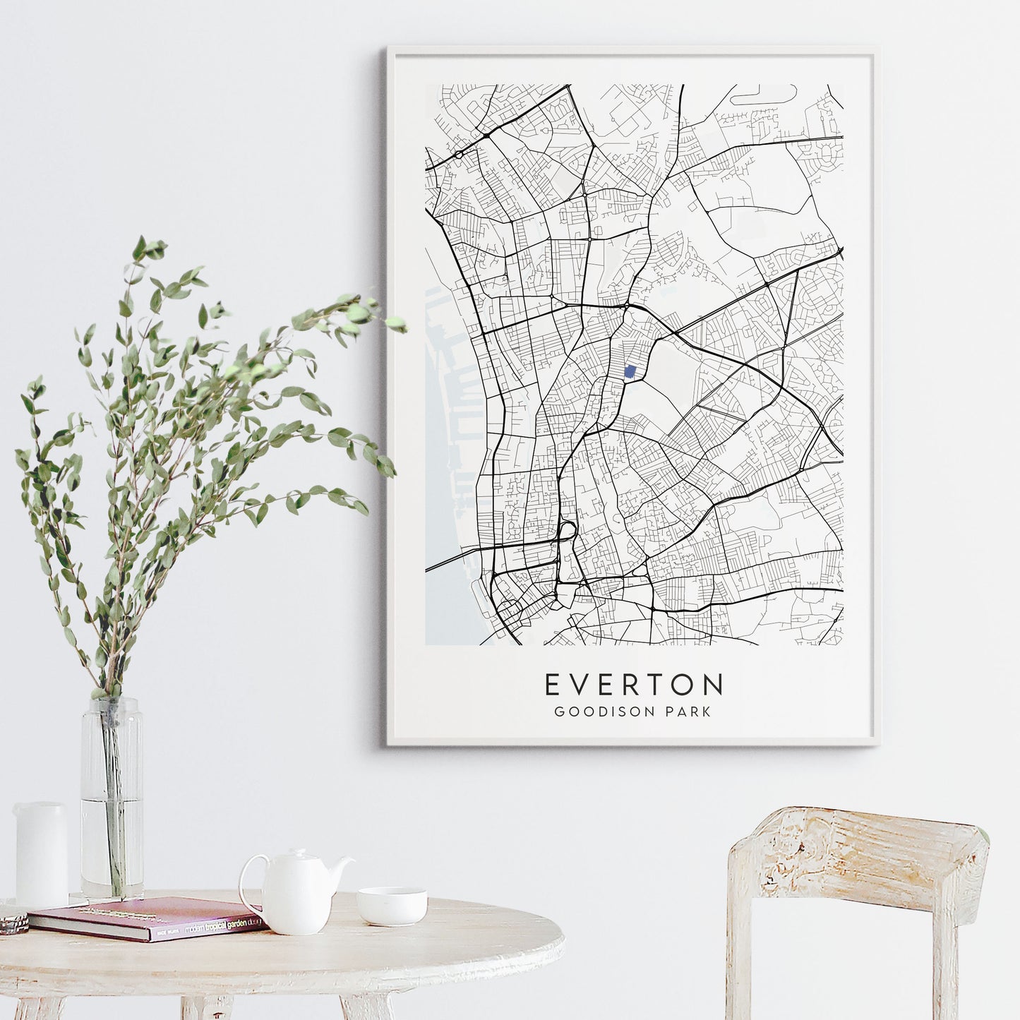 Everton FC Poster - Goodison Park Stadium Football Map
