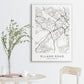 Leeds United Poster - Elland Road Stadium Football Map