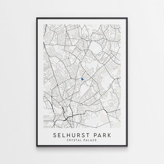 Crystal Palace Poster - Selhurst Park Stadium Football Map