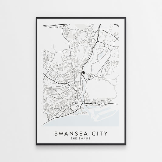 Swansea City Poster - Liberty Stadium Football Map