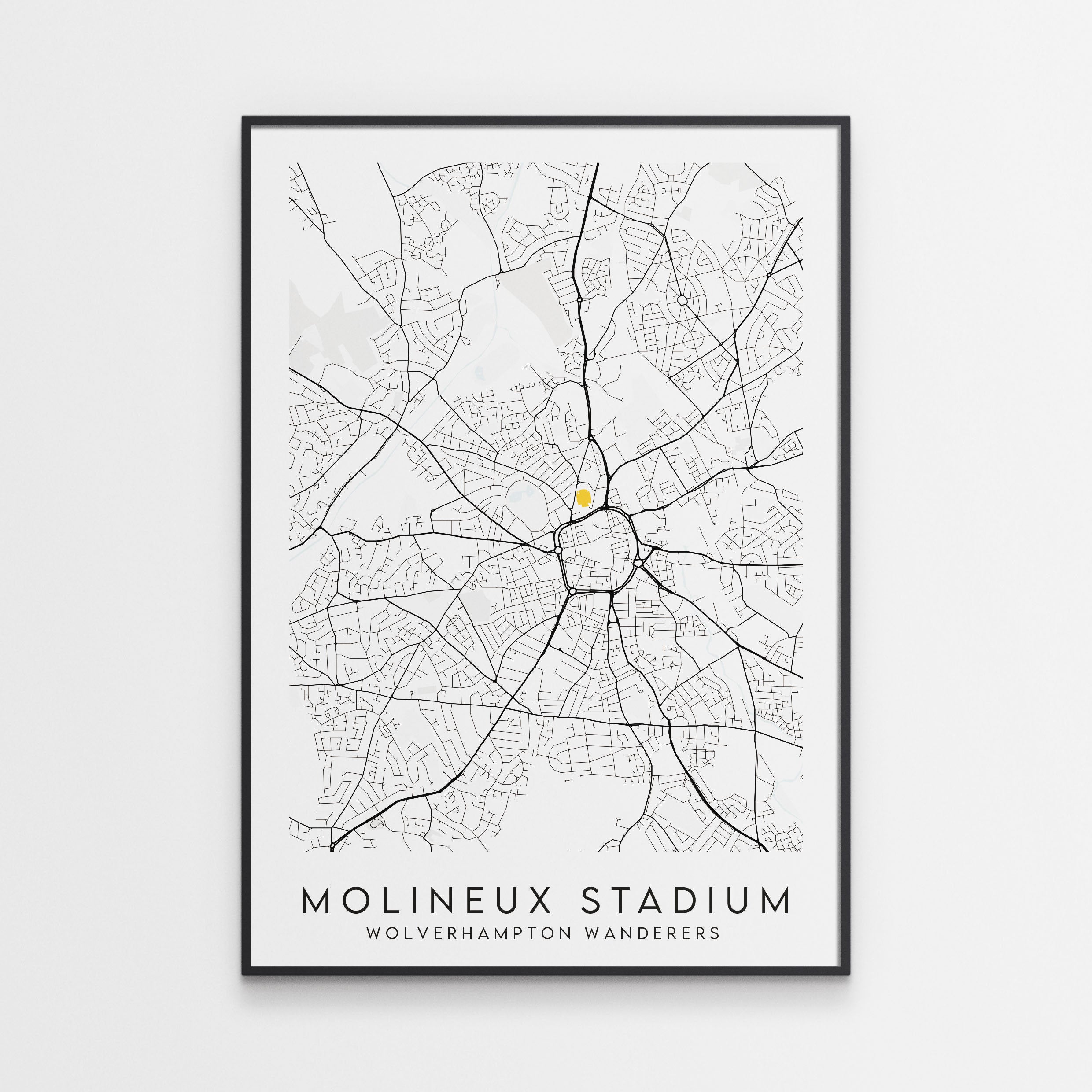 Wolves Layout Wolves FC Poster - Wolverhampton Wanderers Molineux Stadium Football M ...