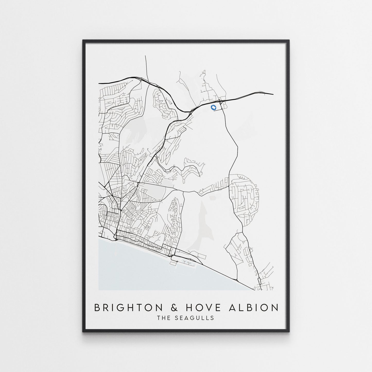 Brighton & Hove Albion FC Poster - Stadium Football Map