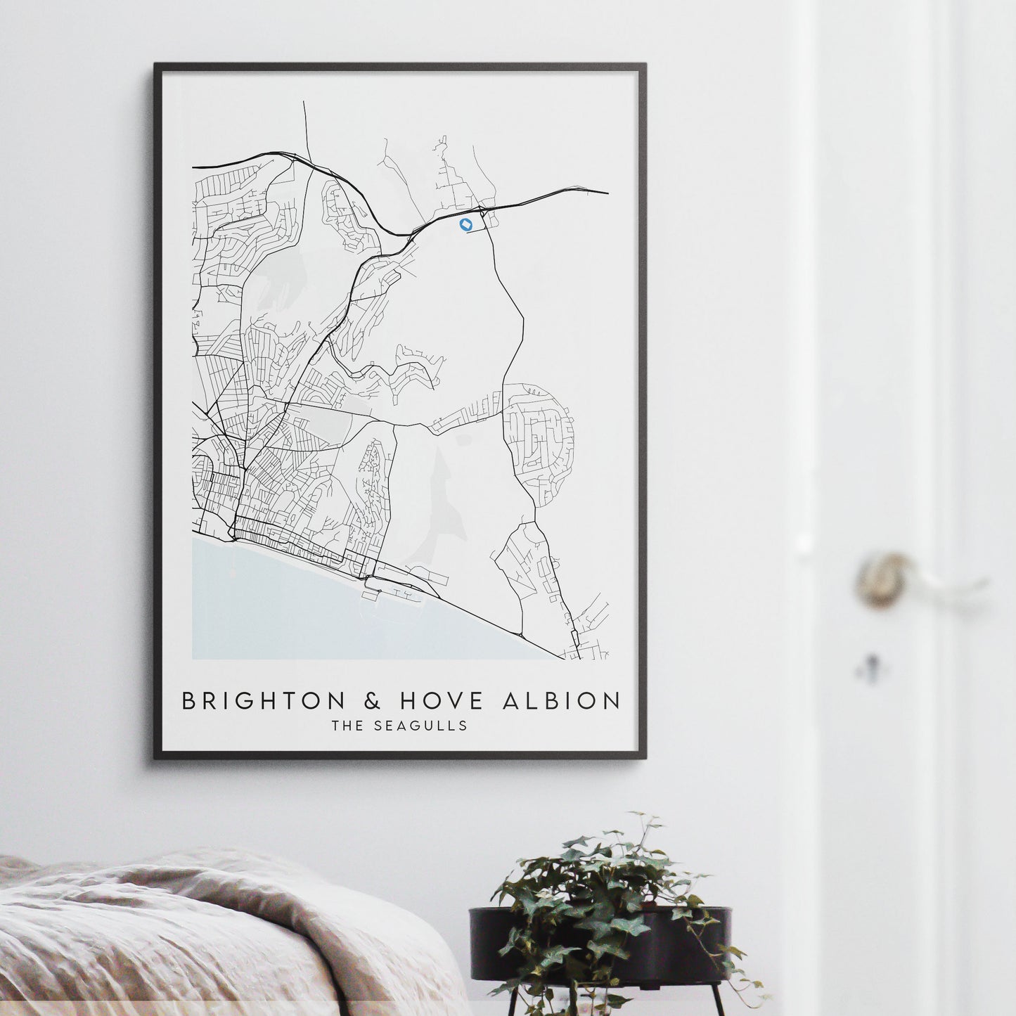 Brighton & Hove Albion FC Poster - Stadium Football Map