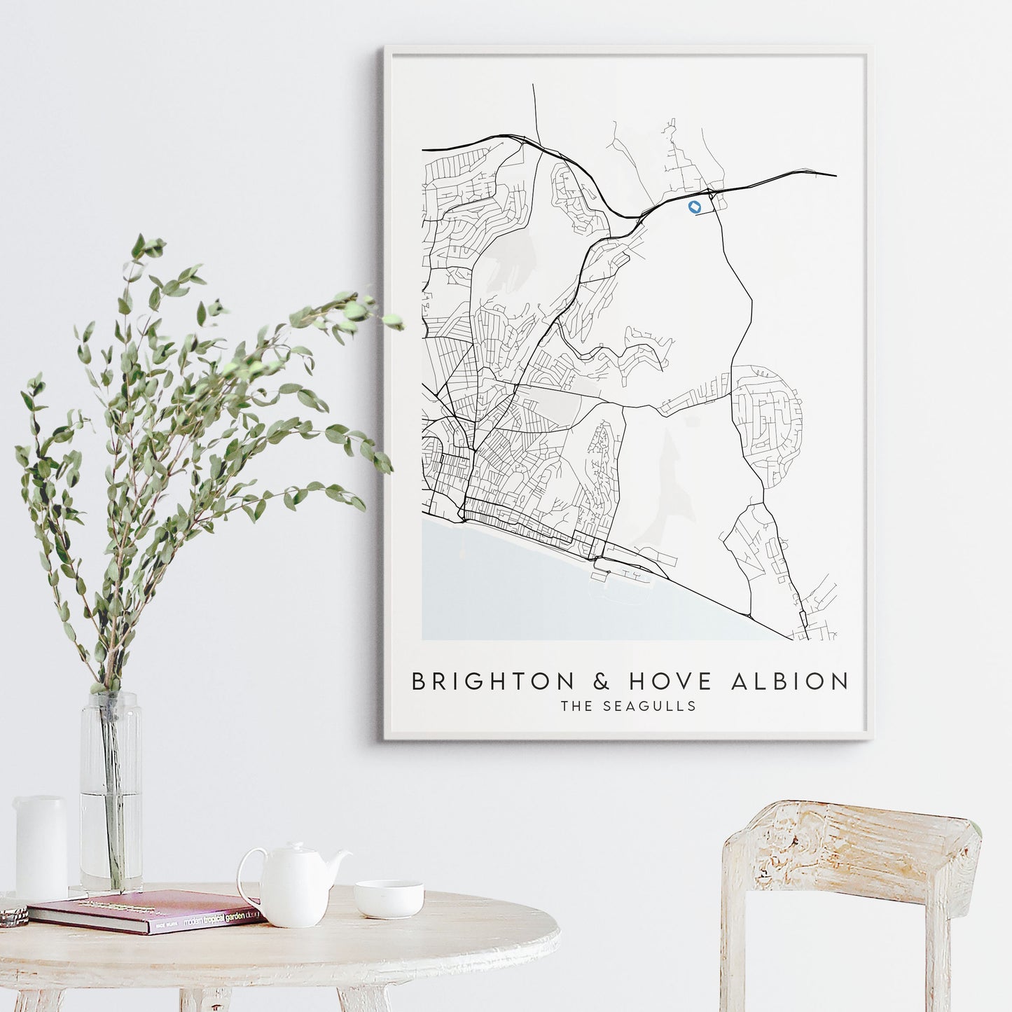 Brighton & Hove Albion FC Poster - Stadium Football Map