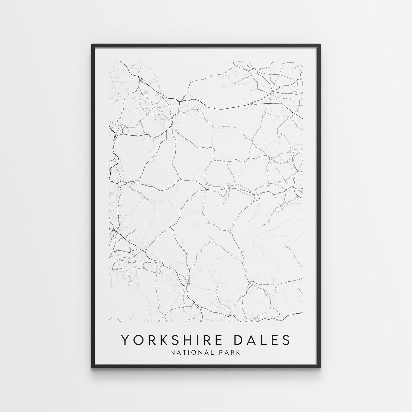 Yorkshire Dales National Park Map Print