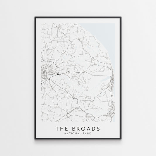 The Broads National Park Map Print