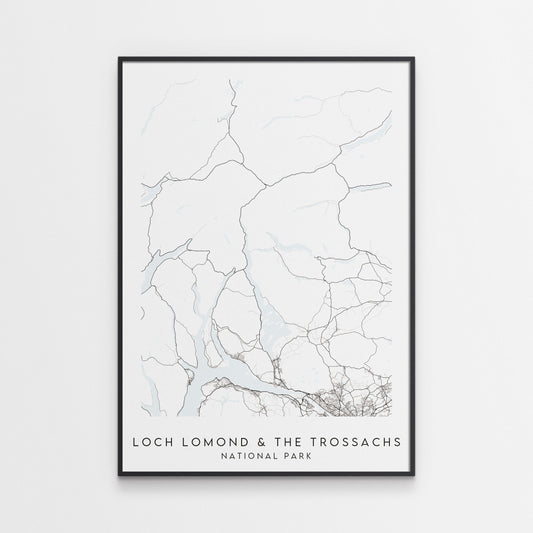 Loch Lomond & The Trossachs National Park Map Print